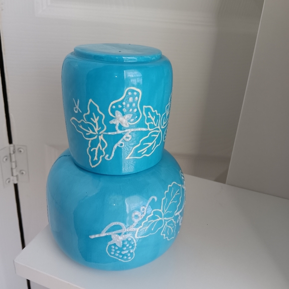 Ceramic Artist Signed Water Carafe with tumbler - Picture 4 of 9